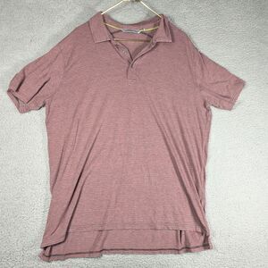 Tasc Polo Mens Size XXL Red Grey Stripe Golf Polo Bamboo